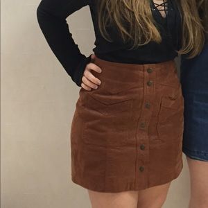 FREE PEOPLE button up mini skirt